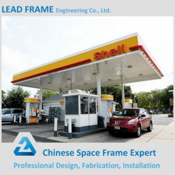 economical prefabricated steel structure gas station canopy design