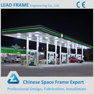 flexible customized design steel structure space frame for gas station canopy