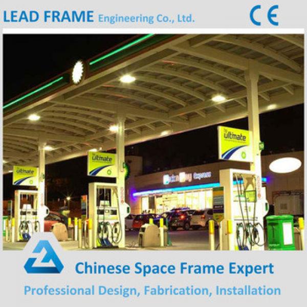 light weight prefabricated steel structure gas station canopy #1 image