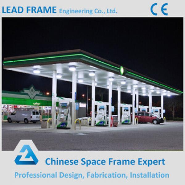 flexible customized design steel structure space frame for gas station canopy #1 image