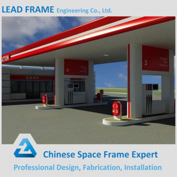 Long span grid structure steel frame gas station canopies for sale #1 image